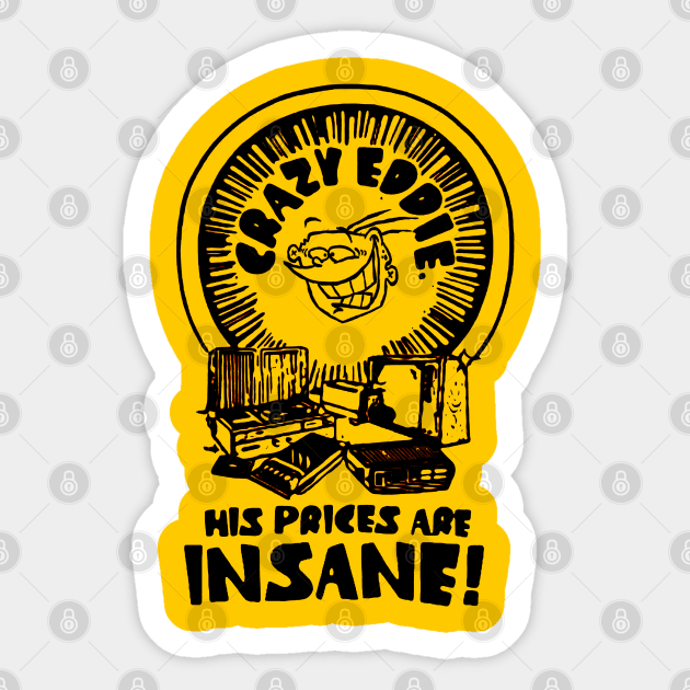 Wrong Crazy eddie Sticker by jonah block